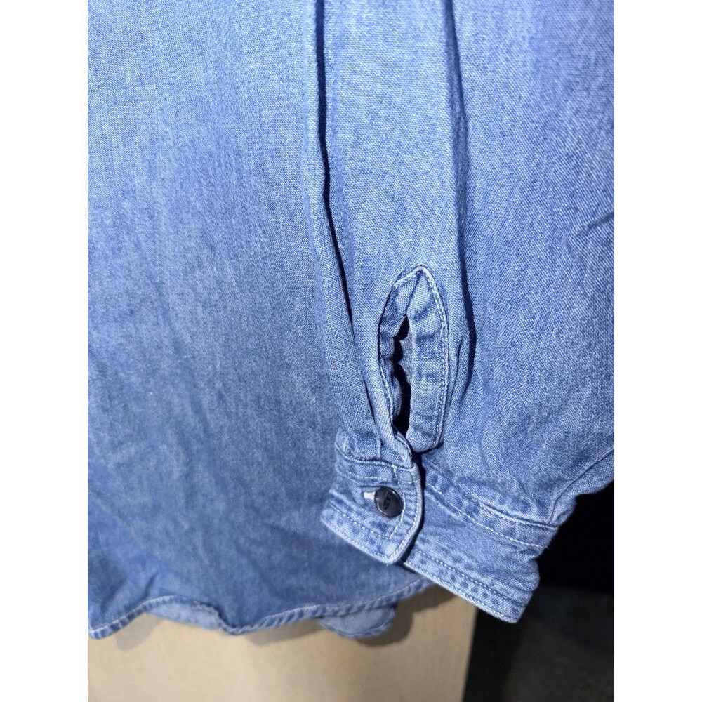 Quizz Woman Shirt Womens Sz 18 XL Blue Denim Teacher Teddy Bear Embroidered Top - Picture 5 of 8